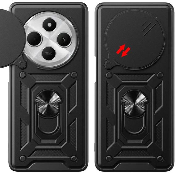 Чохол Ummi Camshield Serge Ring для Xiaomi Redmi 14C / 17C / A4 / Poco C75 / M7 5G Чорний / Black | Зображення 2