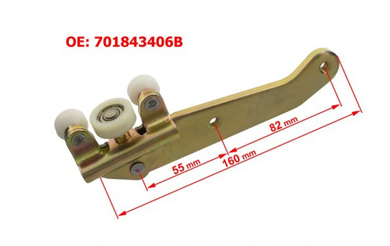 VW T4 Transporter (90-04) ролик довгий 701843406B нижній бічної двері, Фольксваген Транспортер Т4 | Зображення 1