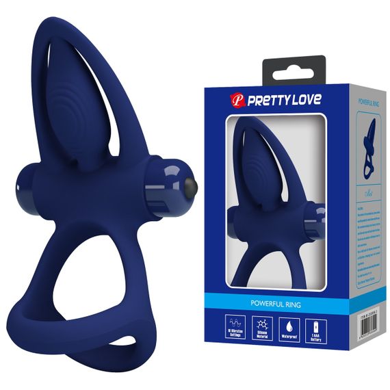 Ерекційне вібро кільце Pretty Love - Powerful ring, 10 vibration functions, BI-210306-3 Sex Aura