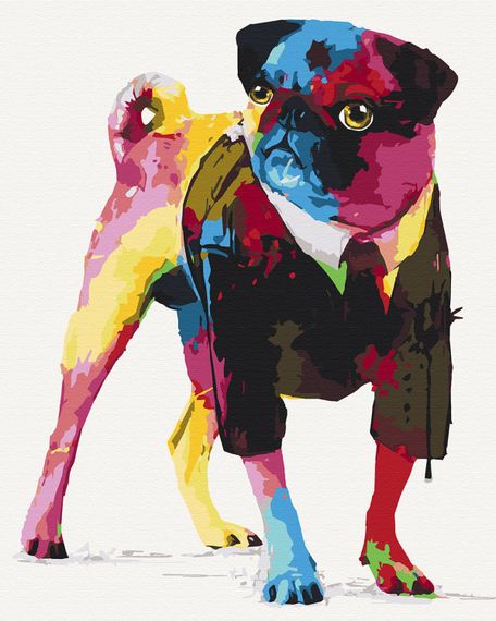 Картина по номерам "Джентельмен мопс" 40х50 см 11631-AC