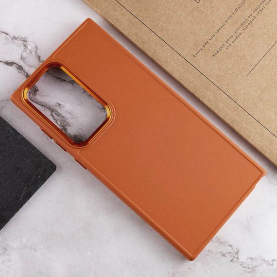 TPU чохол Bonbon Metal Style для Samsung Galaxy S24 Ultra Помаранчевий / Papaya | Зображення 1