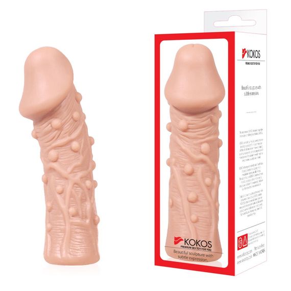 Насадка на член Kokos Extreme Sleeve ES.06 розмір M, потовщувальна, стимулюючий рельєф | Зображення 2