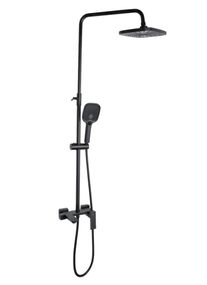 Душова система універсальна Qtap Gemini Black Matt з виливом QTGEM111BLM45686