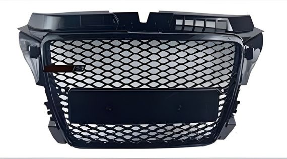 Передня решітка RS-style V-1 (2008-2012, чорна) для Ауди A3 рр