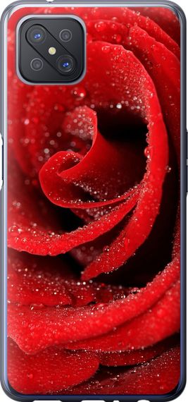 Чехол на Oppo A92S Красная роза "529u-1926-17620"