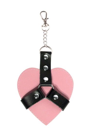 Брелок для ключей сердце Art of Sex Chained Heart на карабине Розовый