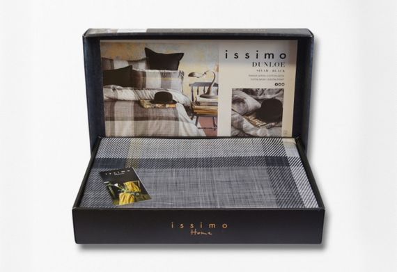 Комплект постільної білизни Issimo Digital Satin 200х220 см Dunloe Black | Зображення 4