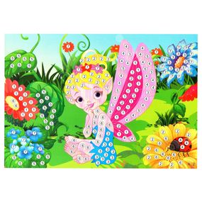 Детская мозаика по номерам "Фея" 13-127-5 разноцветные камушки