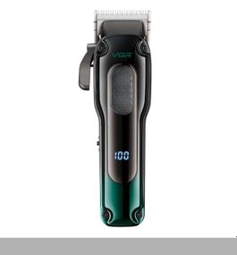Акумуляторна машинка для стрижки Clipper VGR V-013 Red, 8 насадок, 6500 об/хв, 2000 mAh, LED дисплей (46205-V-013 RED_554)