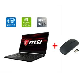 Ігровий ноутбук Б-клас MSI GS65 Stealth 9SE / 15.6" (1920x1080) IPS / Intel Core i7-9750H (6 (12) ядер по 2.6 - 4.5 GHz) / 16 GB DDR4 / 512 GB SSD / nVidia GeForce RTX 2060, 6 GB GDDR6, 192-bit / WebCam / Windows 10 б/в + Подарунок Бездротова миша