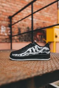 Кросівки чоловічі N-ike Air Force 1 Skeleton Black