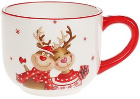 Кружка керамічна «Гостинні Олені» 500мл, низька