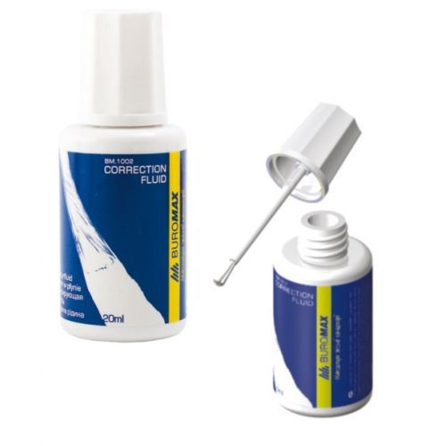 Коректор з пензликом 20мл BM.1002 Buromax, емульсійна основа (4823078958785) | Зображення 1