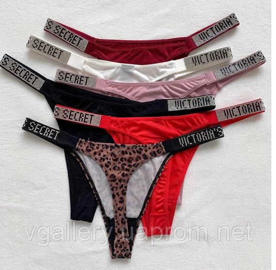 Женские трусики Стринги Victoria`s Secret Стразы