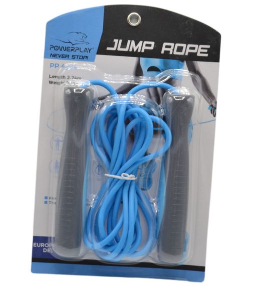Скакалка PowerPlay 4204 Classic Jump Rope Блакитна (2,7m.) | Зображення 9