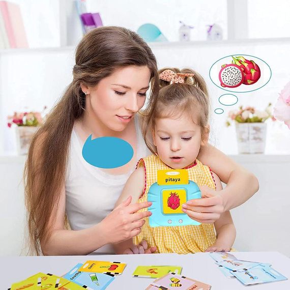 Детский планшет для изучения английского языка с карточками на 224 слова, Голубой / Интерактивный планшет для | Зображення 1