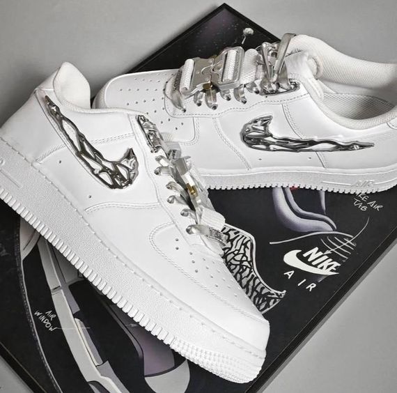 Кросівки білі Air Force 1 Low ‘Molten Metal Silver / аір форс весна / літо / осінь nkaf12 | Зображення 2