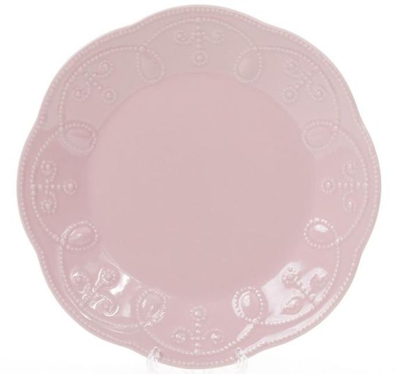 Набір 6 десертних тарілок Leeds Ceramics Ø23см, кам'яна кераміка (рожеві)