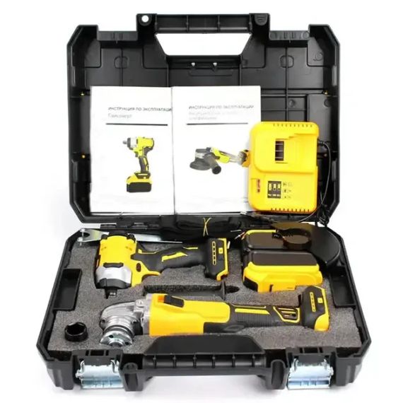 Акумуляторний набір інструментів у кейсі 2 в 1 Болгарка та Гайковерт | Зображення 5