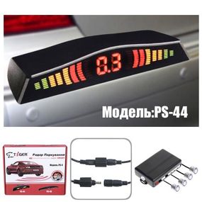 Парктронік TIGER PS-44/LED/4 датчики D=18мм/конектор/сiрий/сiрий