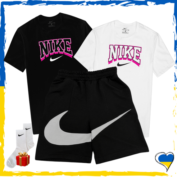Комплект шорти Nike Big Swoosh та футболки 2шт Nike. Комплект Найк Біг Свуш XS/S