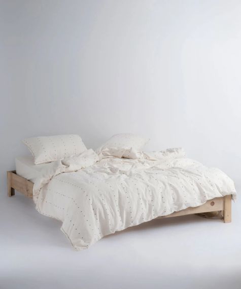 Постільна білизна Limasso Stonewashed 200 х 220 см Encorte Snow White