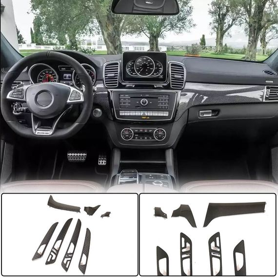 Карбонові вставки в салон (Карбон) для Mercedes GLE coupe C292 2015-2019 рр | Зображення 1