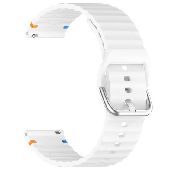 Силиконовый ремешок Wavy для Smart Watch 22mm White | Зображення 1
