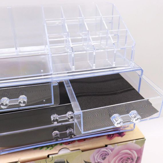 Органайзер для косметики (24x19x15), Cosmetic Storage Box / Настільний акриловий органайзер | Зображення 8