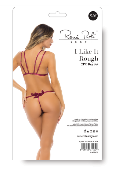 Комплект білизни I LIKE IT ROUGH 2PC BRA SET BURGUNDY, S/M | Зображення 3