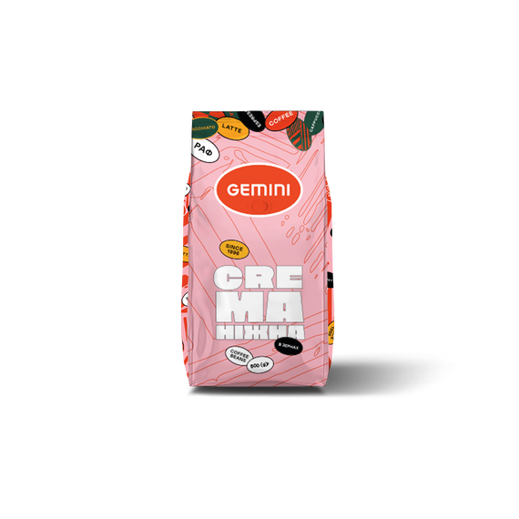 Кава Gemini Crema ніжна в зернах 500г