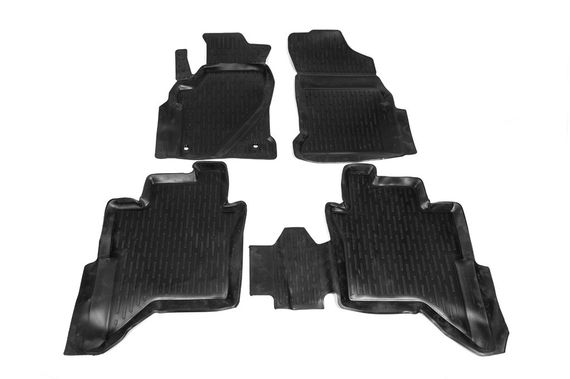 Гумові килимки (4 шт, Niken 3D) для Toyota Hilux 2015↗ рр. | Зображення 1