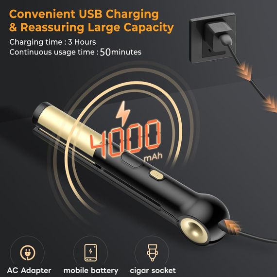 Беспроводной выпрямитель для волос Atopskins, дорожный выпрямитель для волос «2 в 1» с тремя режимами нагрева, | Зображення 1