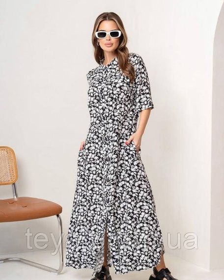 Платье для женщин цвет черный/белый размер L FI_008257