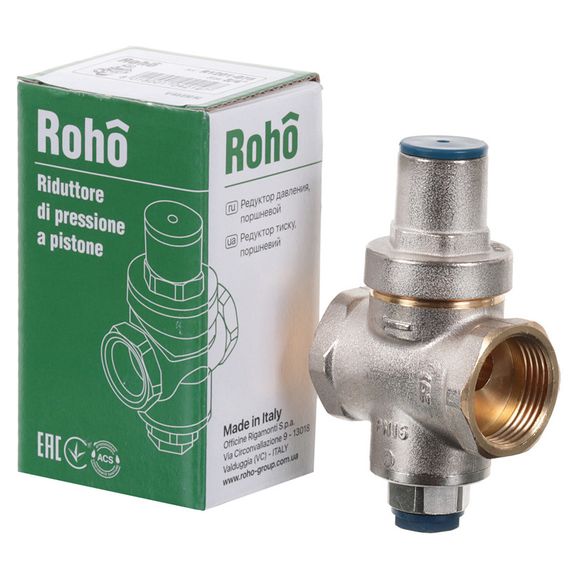 Редуктор тиску Roho R1201-050 - 1/2" ВВ, PN16 (1-5,5 бар) поршневий (RO0143) | Зображення 3