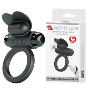 Эрекционное кольцо - Pretty Love Vibrant Penis Ring Debonaire Black sexstyle