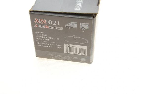 Колодки тормозные задние Mercedes Benz Sprinter 208-316 96- Bosch  AST021 | Зображення 3