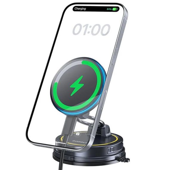 Автотримач з БЗП Baseus PrimeTrip VC2 Flex Pro Magnetic Wireless Charging (C0013F) Cosmic Black | Зображення 3