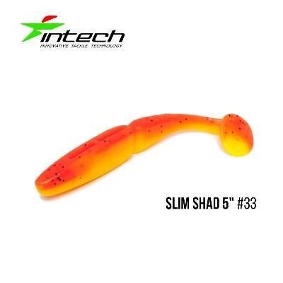 Силиконовая приманка, Съедобный силикон Intech Интеч Slim Shad 5" 5 шт #33