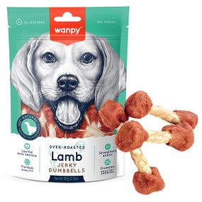 Ласощі для собак Wanpy Lamb Jerky Dumbell з ягнятком 100 гр