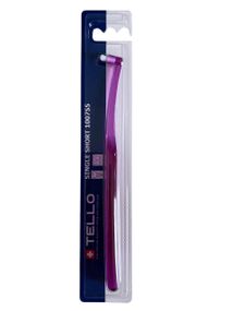 Монопучкова зубна щітка Tello Short Ultra Soft Single, d 0.10 mm, фіолетова