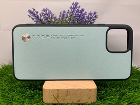 Чехол Google Pixel 4 кожа голубой