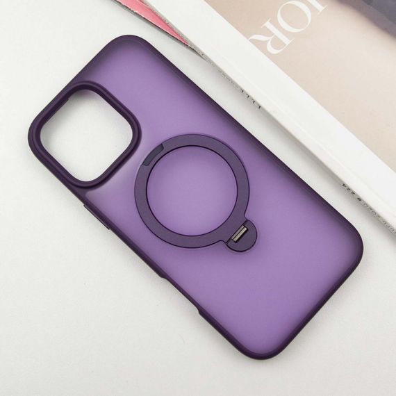 TPU+PC чохол Metal Buttons with MagSafe Colorful HQ Ring для Apple iPhone 16 Pro (6.3") | Зображення 1