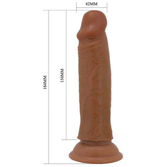 Фалоімітатор на присосці, з ефектом ковзної шкіри LyBaile - Quentin Sliding Skin 7.2”, BW-008126LP-1 Sex Aura | Зображення 7