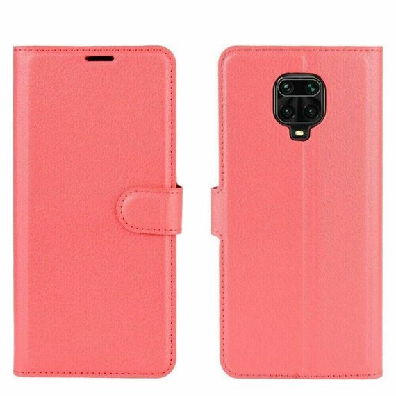 Чохол книжка з кишенями для карт на Xiaomi Redmi Note 9s / Note 9 Pro колір Червоний | Зображення 4