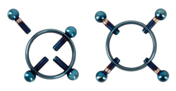 Затискачі для сосків - Bad Kitty Nipple Jewellery Blue sexstyle | Зображення 4