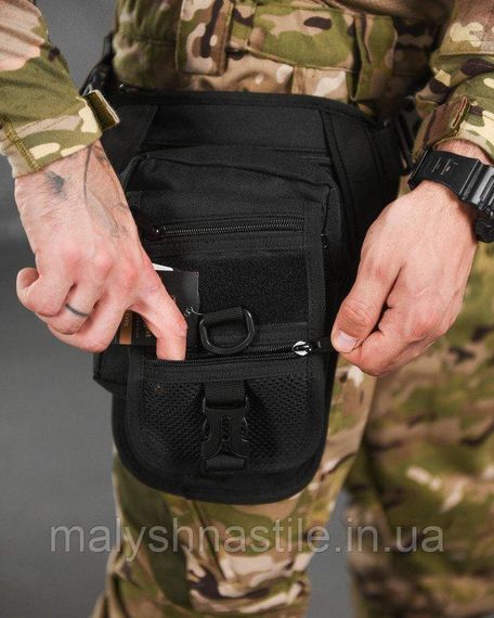 Сумка тактична на стегно SILVER KNIGHT black РА4980 | Зображення 3