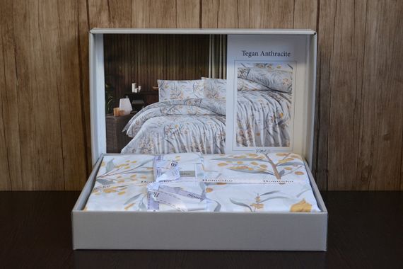 Постільна білизна First Choice Homesko Ranforce 200 х 220 см Tegan Anthracite | Зображення 3