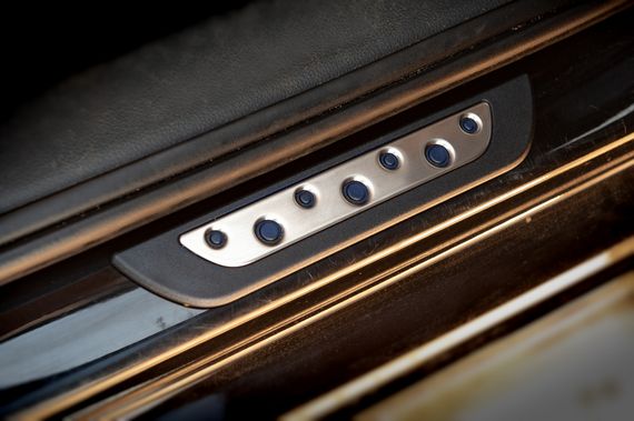 Накладки на пороги (Dotline, 4 шт., нержавейка) для Volkswagen Passat B6 2006-2012 гг | Зображення 3