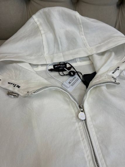 Льняний комплект Kiton біло-коричневого кольору sp121 | Зображення 1